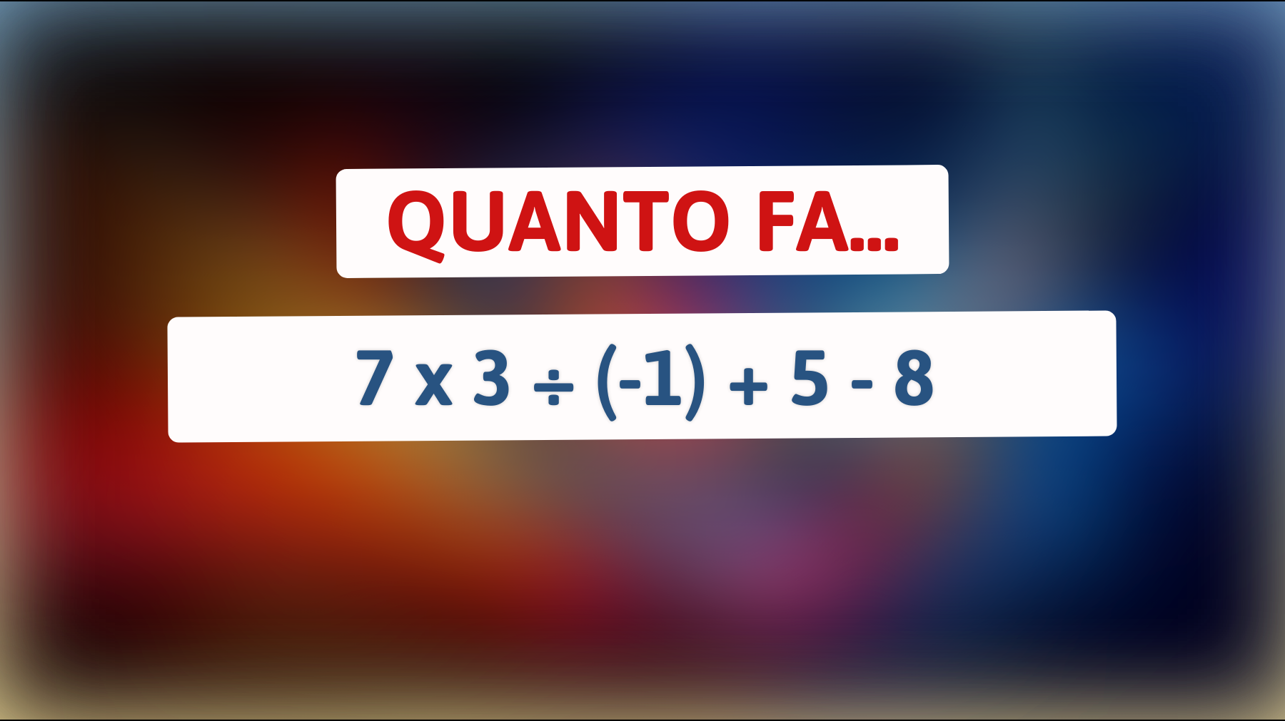 \"Solleva la Sfida: Risolvi Questo Indovinello di Matematica per Scoprire Quanto Sei Geniale!\""