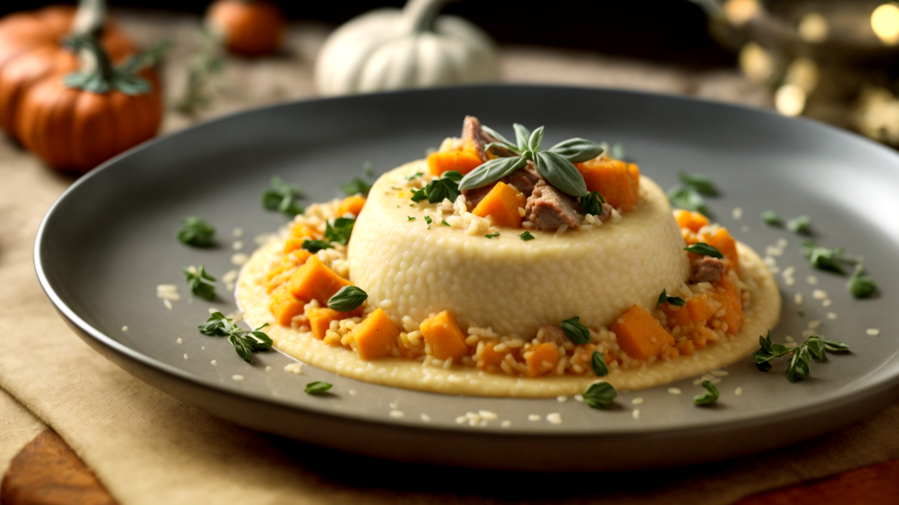 Risotto Cremoso Zucca Maiale"