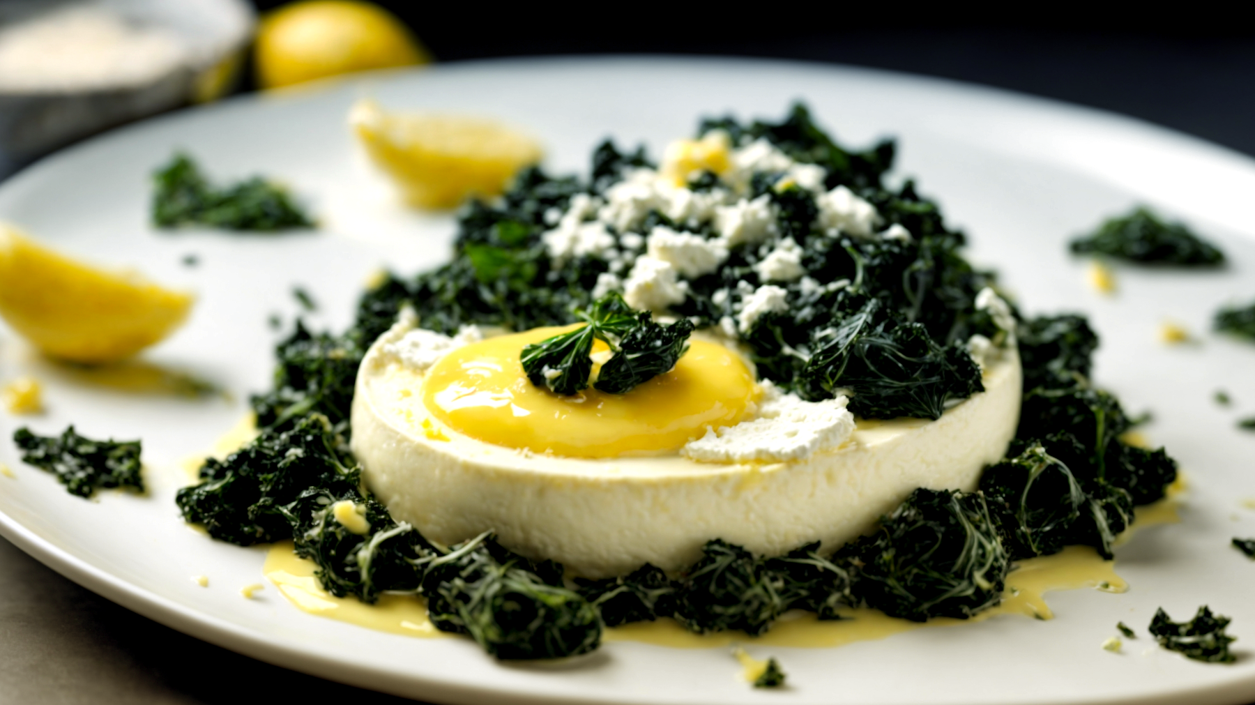 Frittatina di ricotta limone cavolo nero"