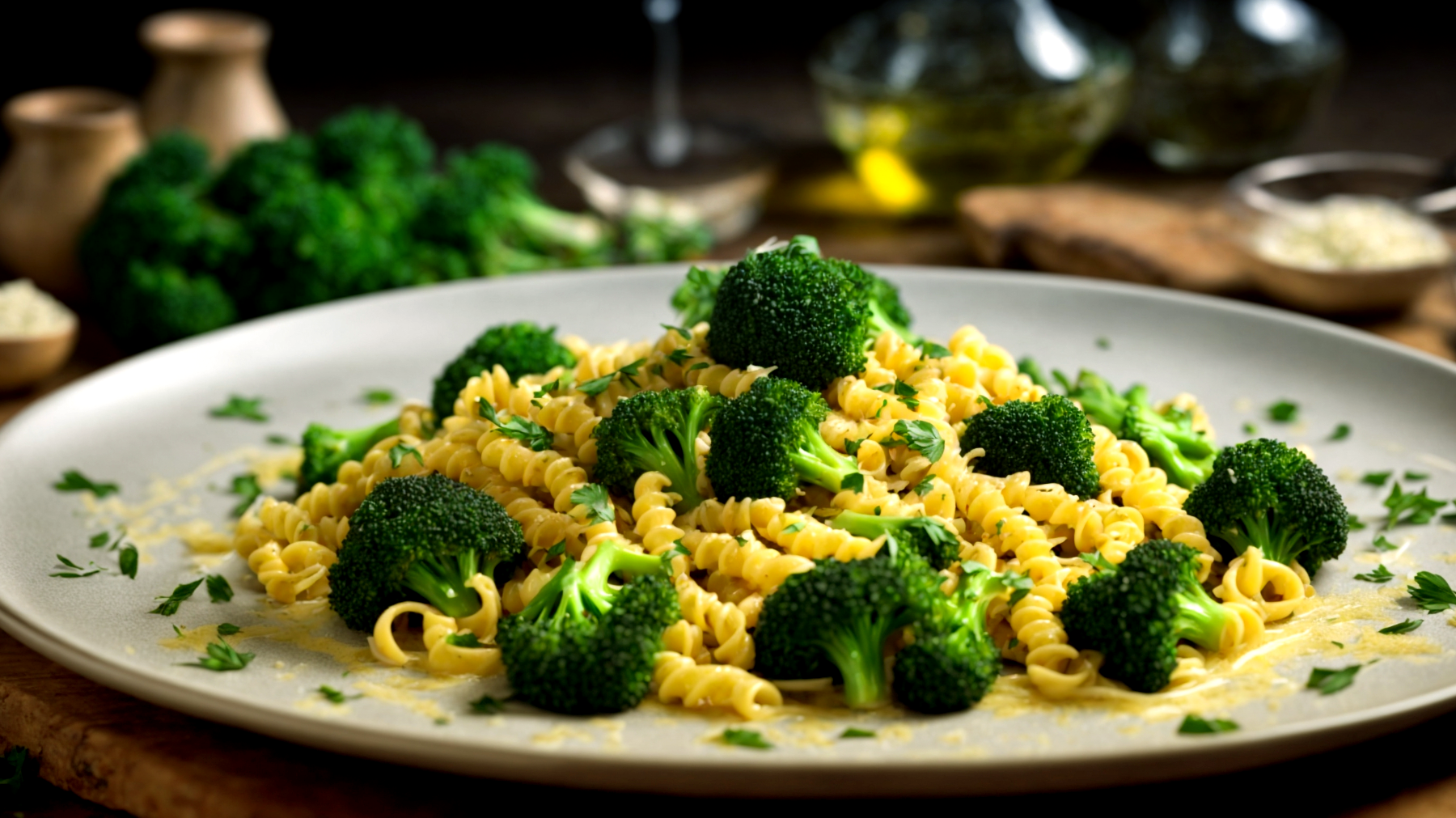 Fusilli zafferano broccoli"