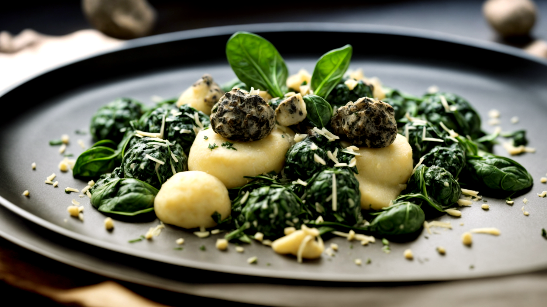 Gnocchi tartufo spinaci"