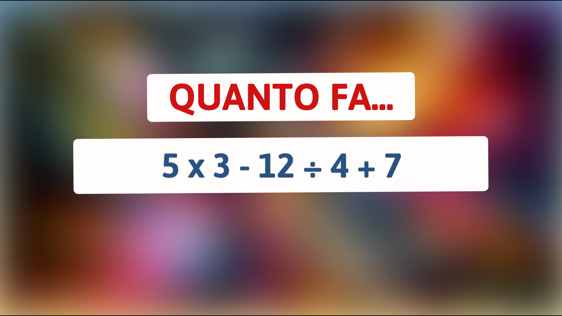 Scopri se sei tra l'1% delle persone che risolvono questo enigma matematico al volo! Ace o Flop?"