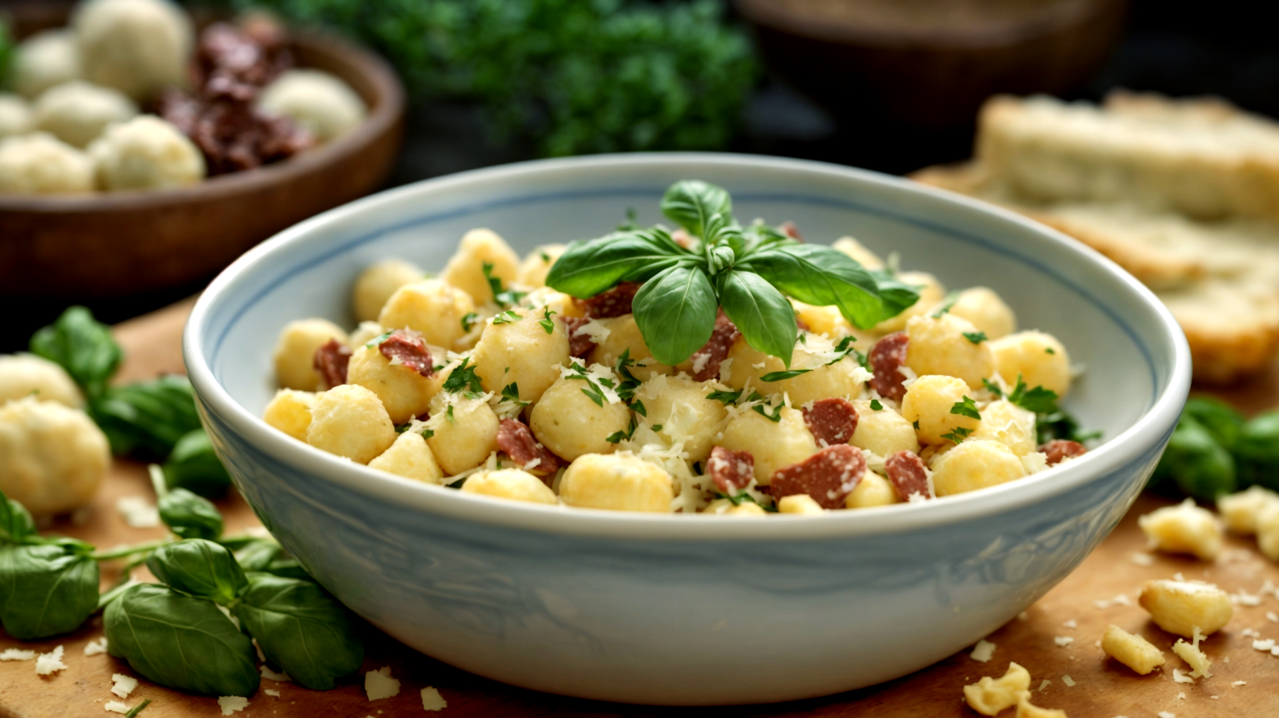 gnocchi pecorino cicoria"